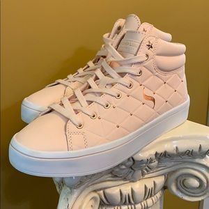 Pink High Top Skechers! Rose Gold Embellishments!